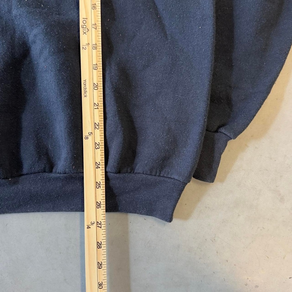 Vintage 80s fruit of the loom blank black raglan hoodie - Picture 5 of 6